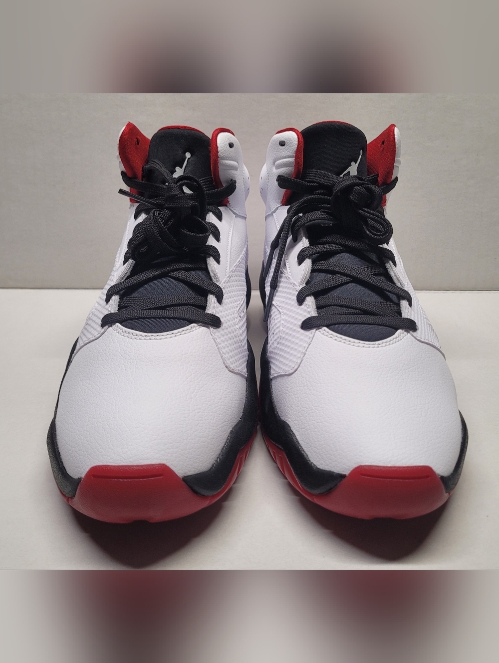 Jordan Men’s White Black Red High-Top Sneakers